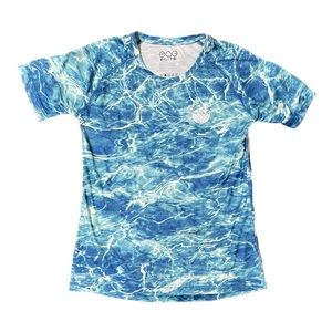 Mossy Oak Elements Aqua eag Elite Fishing Shirt Water Camo Size Large